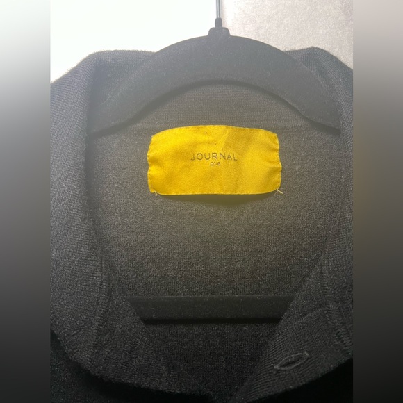 Journal 100% merino Wool collared button up front shirt black size XL unisex - Picture 4 of 13